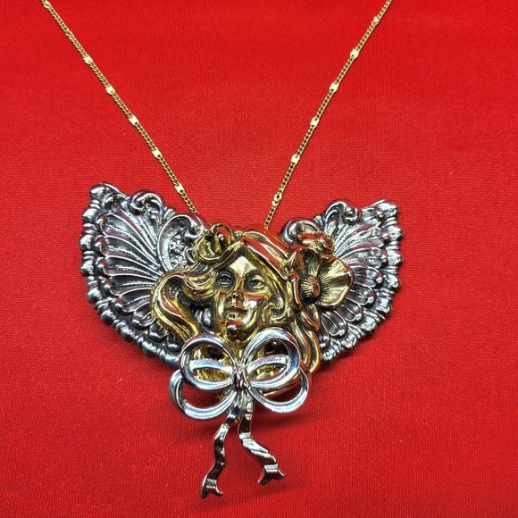 Jane Angel Pin Brooch Signed - Picture 10 of 12